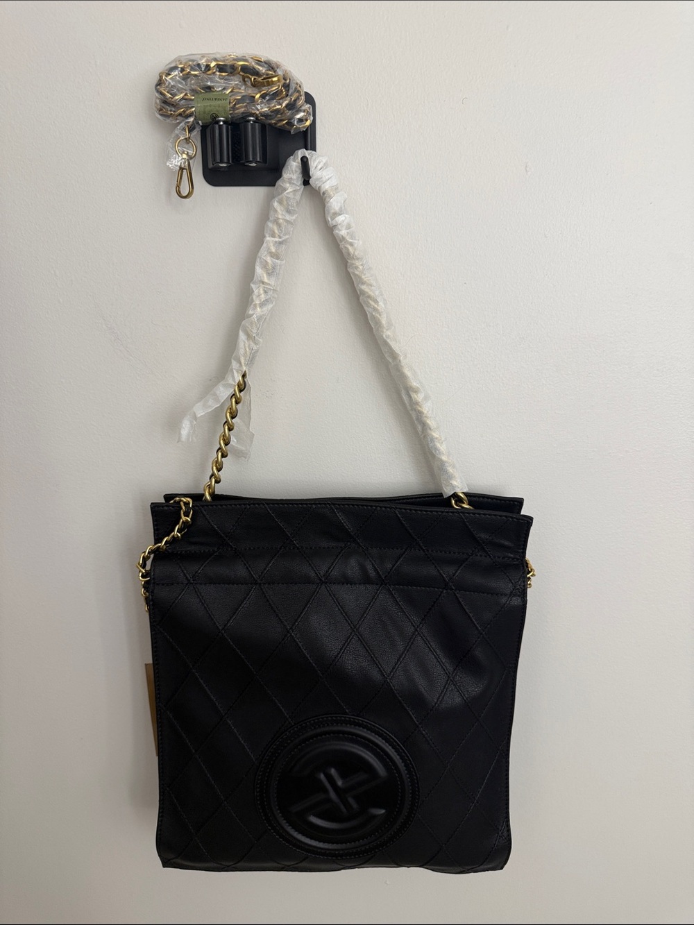Genuine Leather Shoulder & Crossbody Bag with Magnetic Closure